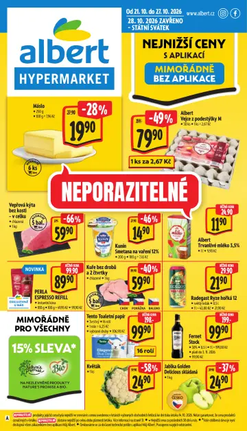 Titulní strana letáku Albert