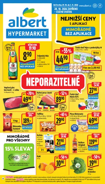 Titulní strana letáku Albert