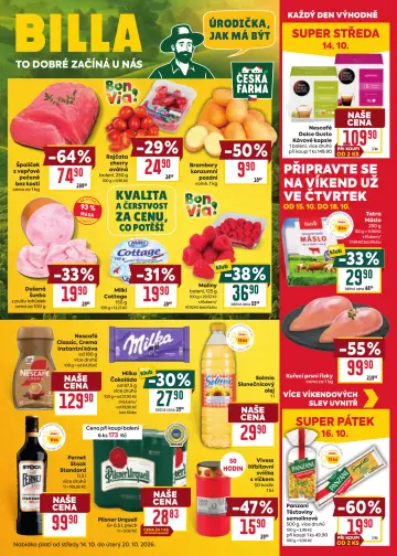 Titulní strana letáku Billa