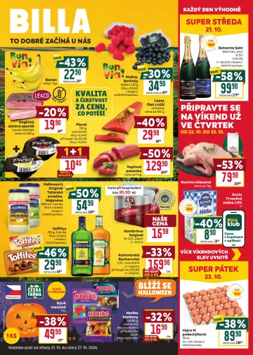 Titulní strana letáku Billa