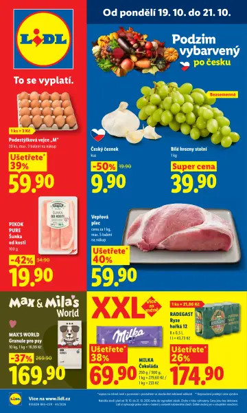 Titulní strana letáku Lidl