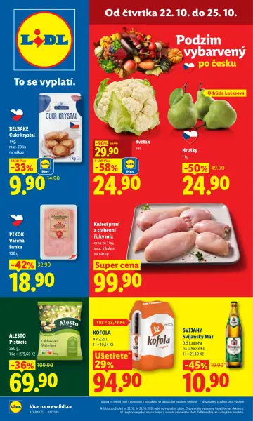 Titulní strana letáku Lidl