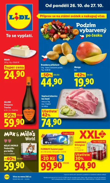 Titulní strana letáku Lidl