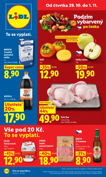 Titulní strana letáku Lidl