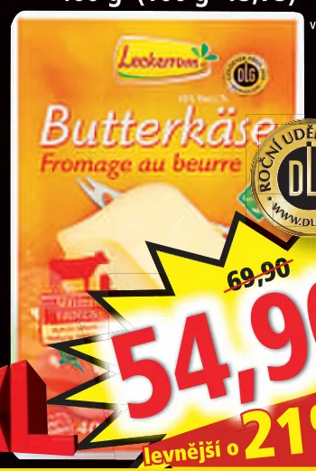 Leckerrom Butterkäse plátky