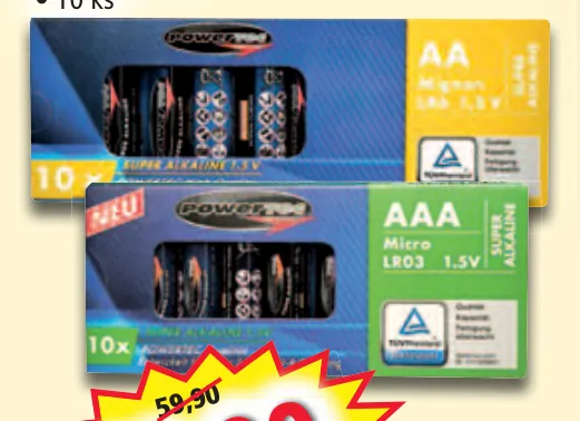 Powertec Electric Super alkaline Baterie micro AAA / mignon AA