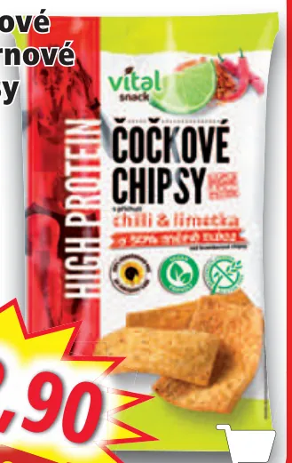 Vital Snack Čočkové a cizrnové chipsy