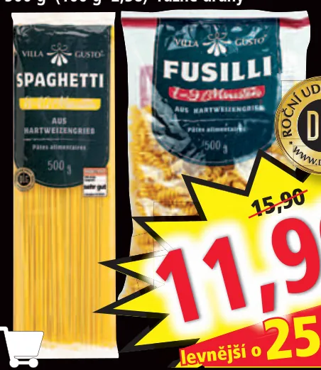 Villa Gusto Semolinové těstoviny